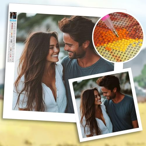 Diamond Painting Erwachsene, Diamond Painting Eigenes Foto, Bastelset Erwachsene, 5D DIY Kinder, Familien, Paare, Haustiere, Bilder Personalisiert, Custom Kreative Geschenk, Zimmer Deko 40x100 cm b-53 von Shozhoo