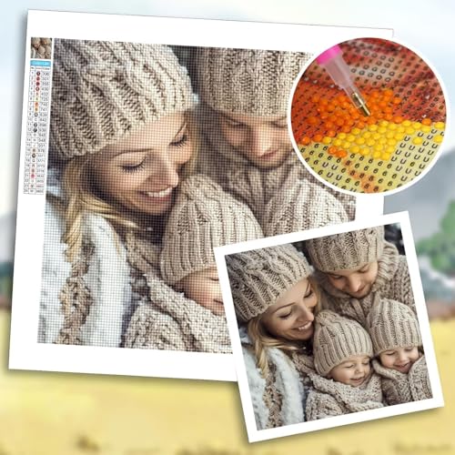 Diamond Painting Erwachsene, Diamond Painting Eigenes Foto, Bastelset Erwachsene, 5D DIY Kinder, Familien, Paare, Haustiere, Bilder Personalisiert, Custom Kreative Geschenk, Zimmer Deko 40x80 cm b-44 von Shozhoo