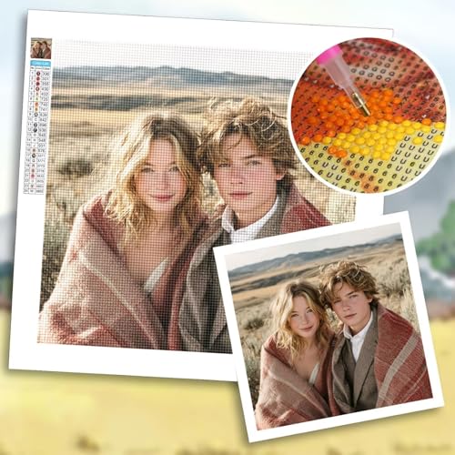 Diamond Painting Erwachsene, Diamond Painting Eigenes Foto, Bastelset Erwachsene, 5D DIY Kinder, Familien, Paare, Haustiere, Bilder Personalisiert, Custom Kreative Geschenk, Zimmer Deko 80x120 cm b-4 von Shozhoo