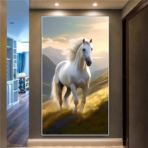 Diamond Painting Erwachsene XXL 60x35cm, Tiere Diamond Painting Kinder Pferd Diamant Painting Bilder Malen Nach Zahlen Erwachsene Diamant Malerei Stickerei Set Kreuzstich Bilder Home Wand Dekor Z-1792 von Shozhoo