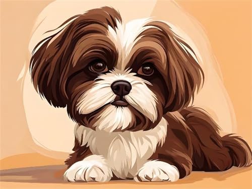 Malen Nach Zahlen Erwachsene, Tier Shih Tzu Malen Nach Zahlen Bild, DIY Set mit Pinseln und Acrylfarben Handgemalt Ölgemälde Leinwand, Malen Nach Zahlen Kinder Anfänger für Home Décor 30x20cm s-7165 Malen Nach Zahlen Erwachsene, Tier Shih Tzu Malen Nach Zahlen Bild, DIY Set mit Pinseln und Acrylfarben Handgemalt Ölgemälde Leinwand, Malen Nach Zahlen Kinder Anfänger für Home Décor 30x20cm s-7165 von Shozhoo