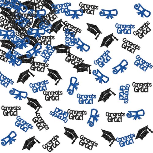 Konfetti für Abschlussfeier, Schwarz und Blau, Glitzer, Congrats Grad und Kappen-Design, für Abschlussfeier 2025 Konfetti für Abschlussfeier, Schwarz und Blau, Glitzer, Congrats Grad und Kappen-Design, für Abschlussfeier 2025 von ShuanQ