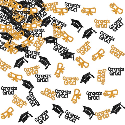 Konfetti für Abschlussfeier, Schwarz und Orange, Glitzer, Congrats Grad und Kappen-Design, für Abschlussfeier 2025 Konfetti für Abschlussfeier, Schwarz und Orange, Glitzer, Congrats Grad und Kappen-Design, für Abschlussfeier 2025 von ShuanQ