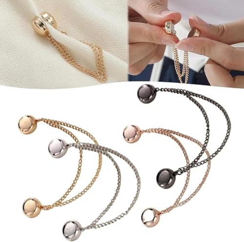 Magnetischer Kleidungsclip, Hijab-Magnete Mit Kette, Multifunktionale Magnetische Kleiderklammern, 4 Stück Starke Magnetische Kleidungsclips, Kleidung Zubehör Damen Magnetischer Kleidungsclip, Hijab-Magnete Mit Kette, Multifunktionale Magnetische Kleiderklammern, 4 Stück Starke Magnetische Kleidungsclips, Kleidung Zubehör Damen von Shuangliao