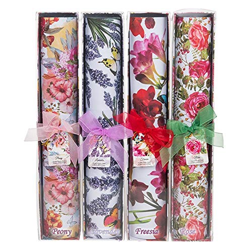 6 große Blätter, duftendes Schrankpapier mit Blumenmuster - 420 x 585 mm - sanft, mit Duft, Geschenkbox Glockenblume von Shudehill Giftware