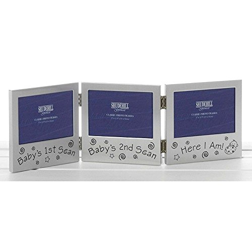Shudehill Baby Bilderrahmen für 3 Ultraschall-Scans, 12,7 x 7,6 cm, Silber Shudehill Baby Bilderrahmen für 3 Ultraschall-Scans, 12,7 x 7,6 cm, Silber von Shudehill Giftware