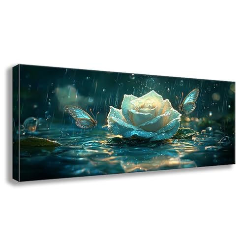 Diamond Painting Blume Diamond Painting Erwachsene Groß XXL 250x100 cm Diamant Malerei Bilder Schmetterling DIY Rund Steine Stickerei Kreuzstich Basteln Erwachsene für Deko Wohnzimmer Geschenke S0-607 von Shueayin