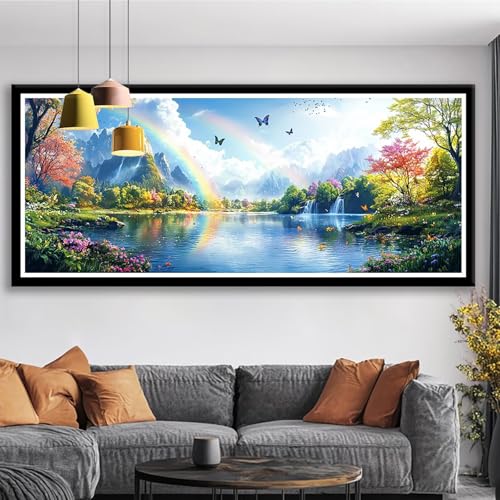 Diamond Painting Regenbogen Diamond Painting Erwachsene Groß XXL 200x80 cm Diamant Malerei Bilder Landschaft DIY Rund Steine Stickerei Kreuzstich Basteln Erwachsene für Deko Wohnzimmer Geschenke S0-59 Diamond Painting Regenbogen Diamond Painting Erwachsene Groß XXL 200x80 cm Diamant Malerei Bilder Landschaft DIY Rund Steine Stickerei Kreuzstich Basteln Erwachsene für Deko Wohnzimmer Geschenke S0-59 von Shueayin