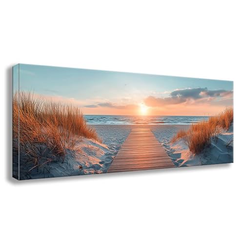 Diamond Painting Sonnenuntergang Diamond Painting Erwachsene Groß XXL 150x60 cm Diamant Malerei Bilder Strand DIY 5D Rund Steine Stickerei Kreuzstich Basteln Erwachsene für Deko Wohnzimmer S0-757 von Shueayin