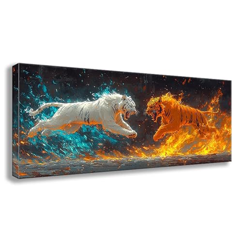 Diamond Painting Tier Diamond Painting Erwachsene Groß XXL 200x80 cm Diamant Malerei Bilder Tiger DIY 5D Rund Steine Stickerei Kreuzstich Basteln Erwachsene für Deko Wohnzimmer, Geschenke S0-609 von Shueayin