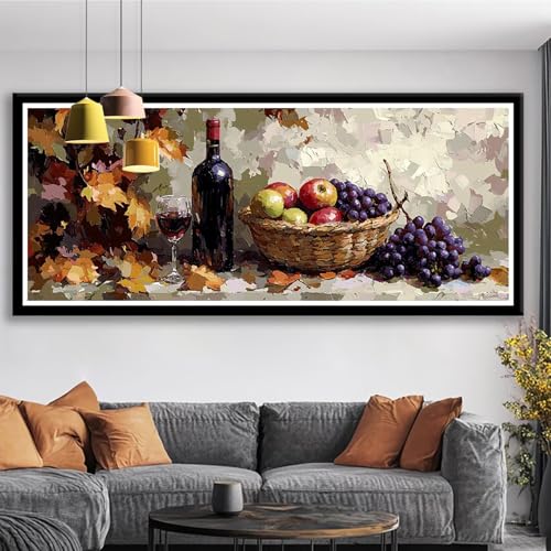 Diamond Painting Wein Diamond Painting Erwachsene Groß XXL 75x30 cm Diamant Malerei Bilder Traube DIY 5D Rund Steine Stickerei Kreuzstich Basteln Erwachsene für Deko Wohnzimmer, Geschenke S0-359 Diamond Painting Wein Diamond Painting Erwachsene Groß XXL 75x30 cm Diamant Malerei Bilder Traube DIY 5D Rund Steine Stickerei Kreuzstich Basteln Erwachsene für Deko Wohnzimmer, Geschenke S0-359 von Shueayin