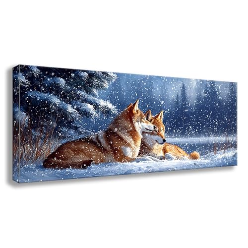 Diamond Painting Wolf Diamond Painting Erwachsene Groß XXL 175x70 cm Diamant Malerei Bilder Tier 5D Rund Steine Stickerei Kreuzstich Basteln Erwachsene für Deko Wohnzimmer, Geschenke für Frauen S0-745 von Shueayin