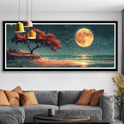 Diamond Painting XXL 100x40 cm Baum Diamant Painting Bilder Landschaft Diamond Art 5D Vollbohrer Diamant Malerei Basteln Mädchen 10 Jahre, Strass Stickerei Mosaikherstellung für Zimmer Deko S0-72 Diamond Painting XXL 100x40 cm Baum Diamant Painting Bilder Landschaft Diamond Art 5D Vollbohrer Diamant Malerei Basteln Mädchen 10 Jahre, Strass Stickerei Mosaikherstellung für Zimmer Deko S0-72 von Shueayin