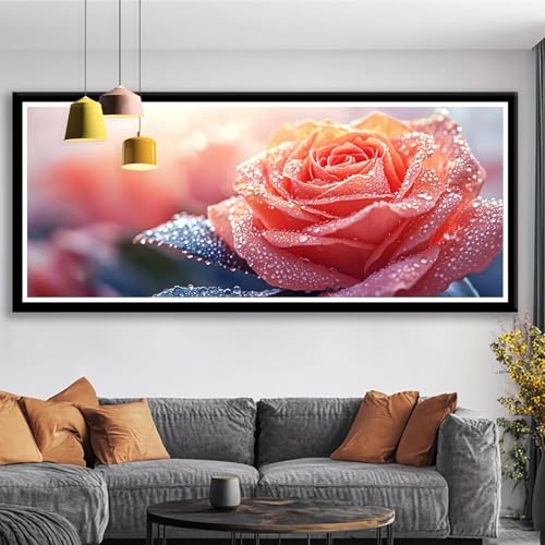Diamond Painting XXL 100x40 cm Blume Diamant Painting Bilder Rose Diamond Art 5D DIY Vollbohrer Diamant Malerei Basteln Mädchen 10 Jahre, Strass Stickerei Mosaikherstellung für Zimmer Deko S0-60 Diamond Painting XXL 100x40 cm Blume Diamant Painting Bilder Rose Diamond Art 5D DIY Vollbohrer Diamant Malerei Basteln Mädchen 10 Jahre, Strass Stickerei Mosaikherstellung für Zimmer Deko S0-60 von Shueayin