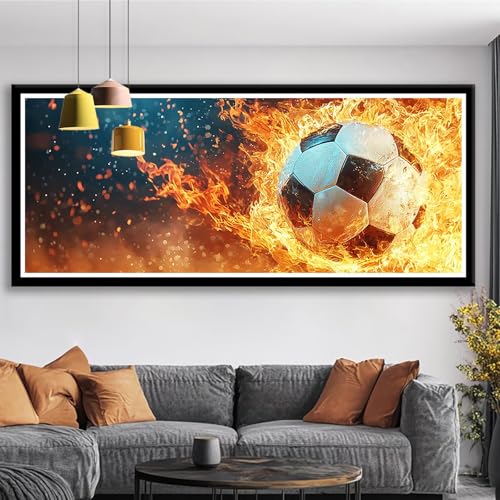 Diamond Painting XXL 100x40 cm Landschaft Diamant Painting Bilder Fußball Diamond Art 5D Vollbohrer Diamant Malerei Basteln Mädchen 10 Jahre, Strass Stickerei Mosaikherstellung für Zimmer Deko S0-576 Diamond Painting XXL 100x40 cm Landschaft Diamant Painting Bilder Fußball Diamond Art 5D Vollbohrer Diamant Malerei Basteln Mädchen 10 Jahre, Strass Stickerei Mosaikherstellung für Zimmer Deko S0-576 von Shueayin