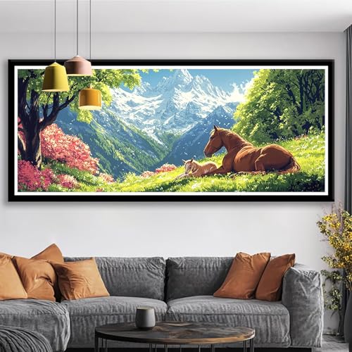 Diamond Painting XXL 125x50 cm Berg Diamant Painting Bilder Landschaft Diamond Art 5D Vollbohrer Diamant Malerei Basteln Mädchen 10 Jahre, Strass Stickerei Mosaikherstellung für Zimmer Deko S0-94 Diamond Painting XXL 125x50 cm Berg Diamant Painting Bilder Landschaft Diamond Art 5D Vollbohrer Diamant Malerei Basteln Mädchen 10 Jahre, Strass Stickerei Mosaikherstellung für Zimmer Deko S0-94 von Shueayin