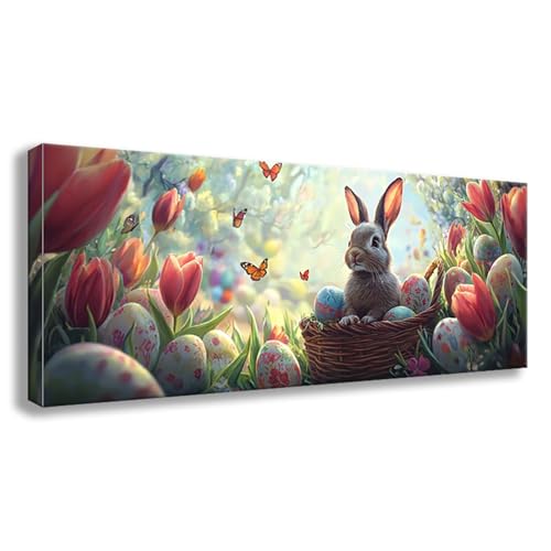Diamond Painting XXL 150x60 cm Kaninchen Diamant Painting Bilder Blume Diamond Art 5D Vollbohrer Diamant Malerei Basteln Mädchen 10 Jahre, Strass Stickerei Mosaikherstellung für Zimmer Deko S0-620 von Shueayin