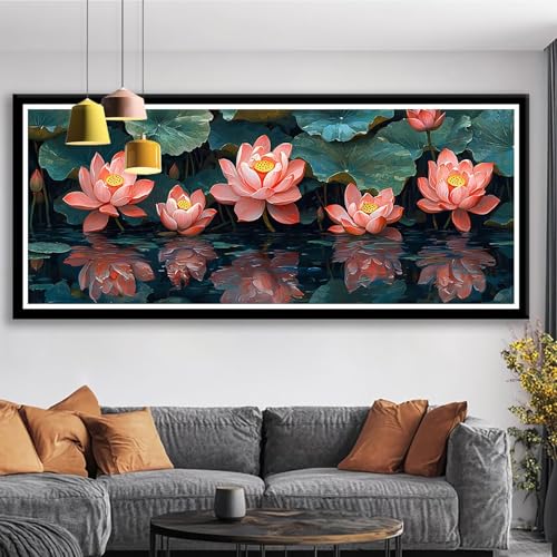 Diamond Painting XXL 150x60 cm Lotus Diamant Painting Bilder Blume Diamond Art 5D DIY Vollbohrer Diamant Malerei Basteln Mädchen 10 Jahre, Strass Stickerei Mosaikherstellung für Zimmer Deko S0-52 Diamond Painting XXL 150x60 cm Lotus Diamant Painting Bilder Blume Diamond Art 5D DIY Vollbohrer Diamant Malerei Basteln Mädchen 10 Jahre, Strass Stickerei Mosaikherstellung für Zimmer Deko S0-52 von Shueayin