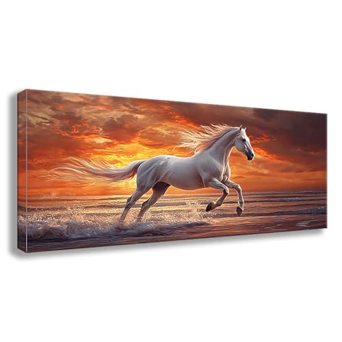Diamond Painting XXL 175x70 cm Pferd Diamant Painting Bilder Tier Diamond Art 5D DIY Vollbohrer Diamant Malerei Basteln Mädchen 10 Jahre, Strass Stickerei Mosaikherstellung für Zimmer Deko S0-602 von Shueayin