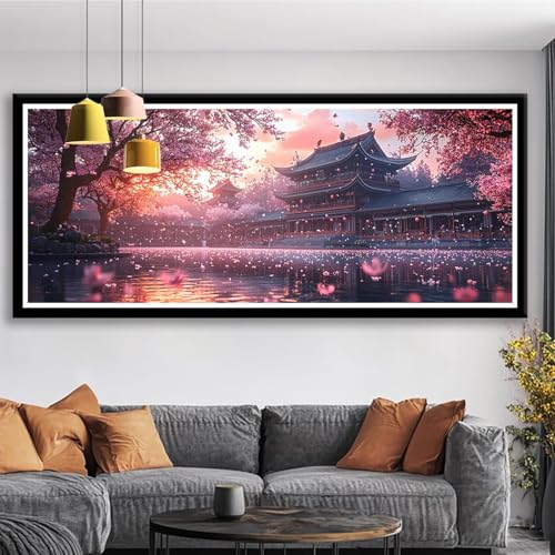 Diamond Painting XXL 200x80 cm Japan Diamant Painting Bilder Landschaft Diamond Art 5D Vollbohrer Diamant Malerei Basteln Mädchen 10 Jahre, Strass Stickerei Mosaikherstellung für Zimmer Deko S0-444 Diamond Painting XXL 200x80 cm Japan Diamant Painting Bilder Landschaft Diamond Art 5D Vollbohrer Diamant Malerei Basteln Mädchen 10 Jahre, Strass Stickerei Mosaikherstellung für Zimmer Deko S0-444 von Shueayin