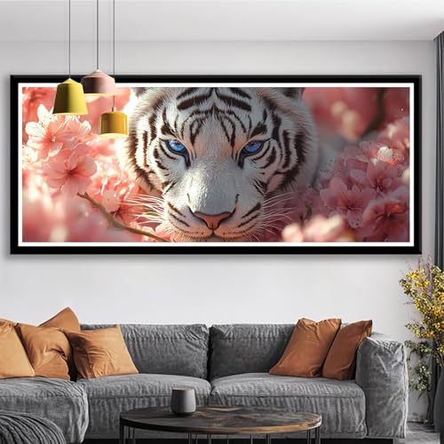 Diamond Painting XXL 200x80 cm Tiger Diamant Painting Bilder Blume Diamond Art 5D DIY Vollbohrer Diamant Malerei Basteln Mädchen 10 Jahre, Strass Stickerei Mosaikherstellung für Zimmer Deko S0-352 Diamond Painting XXL 200x80 cm Tiger Diamant Painting Bilder Blume Diamond Art 5D DIY Vollbohrer Diamant Malerei Basteln Mädchen 10 Jahre, Strass Stickerei Mosaikherstellung für Zimmer Deko S0-352 von Shueayin