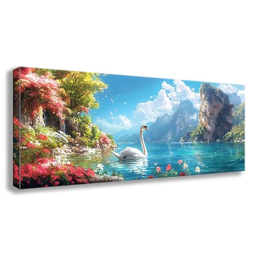 Diamond Painting XXL 225x90 cm Schwan Diamant Painting Bilder Landschaft Diamond Art 5D Vollbohrer Diamant Malerei Basteln Mädchen 10 Jahre, Strass Stickerei Mosaikherstellung für Zimmer Deko S0-74 Diamond Painting XXL 225x90 cm Schwan Diamant Painting Bilder Landschaft Diamond Art 5D Vollbohrer Diamant Malerei Basteln Mädchen 10 Jahre, Strass Stickerei Mosaikherstellung für Zimmer Deko S0-74 von Shueayin