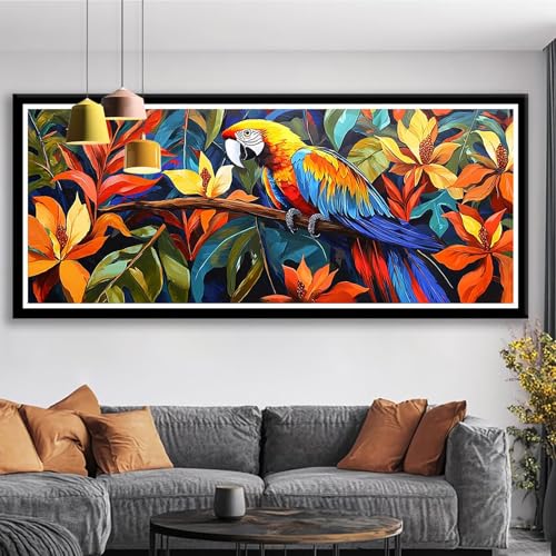 Diamond Painting XXL 225x90 cm Tier Diamant Painting Bilder Papagei Diamond Art 5D DIY Vollbohrer Diamant Malerei Basteln Mädchen 10 Jahre, Strass Stickerei Mosaikherstellung für Zimmer Deko S0-106 Diamond Painting XXL 225x90 cm Tier Diamant Painting Bilder Papagei Diamond Art 5D DIY Vollbohrer Diamant Malerei Basteln Mädchen 10 Jahre, Strass Stickerei Mosaikherstellung für Zimmer Deko S0-106 von Shueayin