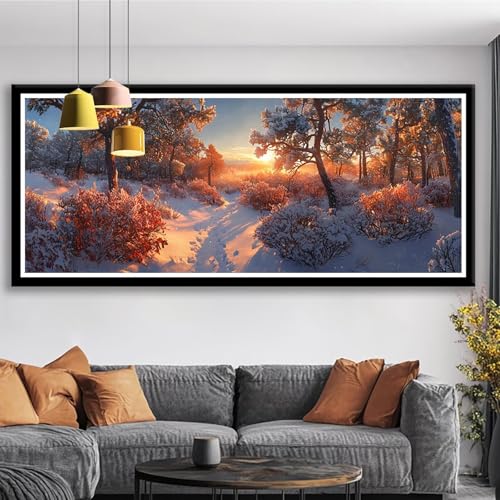 Diamond Painting XXL 225x90 cm Winter Diamant Painting Bilder Landschaft Diamond Art 5D Vollbohrer Diamant Malerei Basteln Mädchen 10 Jahre, Strass Stickerei Mosaikherstellung für Zimmer Deko S0-204 Diamond Painting XXL 225x90 cm Winter Diamant Painting Bilder Landschaft Diamond Art 5D Vollbohrer Diamant Malerei Basteln Mädchen 10 Jahre, Strass Stickerei Mosaikherstellung für Zimmer Deko S0-204 von Shueayin