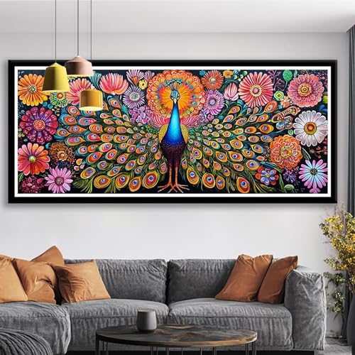 Diamond Painting XXL 250x100 cm Abstrakt Diamant Painting Bilder Pfau Diamond Art 5D Vollbohrer Diamant Malerei Basteln Mädchen 10 Jahre, Strass Stickerei Mosaikherstellung für Zimmer Deko S0-210 Diamond Painting XXL 250x100 cm Abstrakt Diamant Painting Bilder Pfau Diamond Art 5D Vollbohrer Diamant Malerei Basteln Mädchen 10 Jahre, Strass Stickerei Mosaikherstellung für Zimmer Deko S0-210 von Shueayin