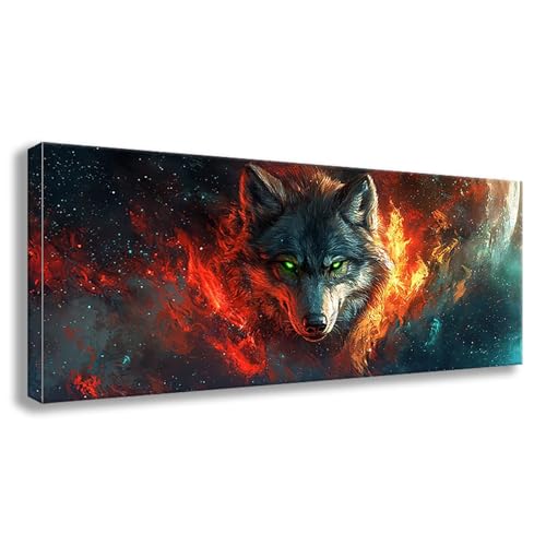 Diamond Painting XXL 250x100 cm Abstrakt Diamant Painting Bilder Wolf Diamond Art 5D Vollbohrer Diamant Malerei Basteln Mädchen 10 Jahre, Strass Stickerei Mosaikherstellung für Zimmer Deko S0-614 von Shueayin