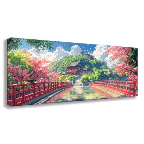 Diamond Painting XXL 250x100 cm Japan Diamant Painting Bilder Landschaft Diamond Art 5D Vollbohrer Diamant Malerei Basteln Mädchen 10 Jahre, Strass Stickerei Mosaikherstellung für Zimmer Deko S0-92 Diamond Painting XXL 250x100 cm Japan Diamant Painting Bilder Landschaft Diamond Art 5D Vollbohrer Diamant Malerei Basteln Mädchen 10 Jahre, Strass Stickerei Mosaikherstellung für Zimmer Deko S0-92 von Shueayin