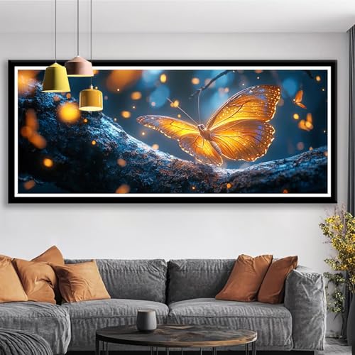 Diamond Painting XXL 250x100 cm Schmetterling Diamant Painting Bilder Tier Diamond Art 5D Vollbohrer Diamant Malerei Basteln Mädchen 10 Jahre, Strass Stickerei Mosaikherstellung für Zimmer Deko S0-382 Diamond Painting XXL 250x100 cm Schmetterling Diamant Painting Bilder Tier Diamond Art 5D Vollbohrer Diamant Malerei Basteln Mädchen 10 Jahre, Strass Stickerei Mosaikherstellung für Zimmer Deko S0-382 von Shueayin