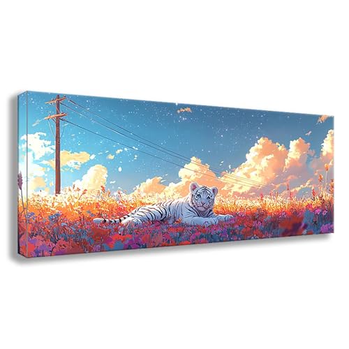 Diamond Painting XXL 250x100 cm Tiger Diamant Painting Bilder Tier Diamond Art 5D DIY Vollbohrer Diamant Malerei Basteln Mädchen 10 Jahre, Strass Stickerei Mosaikherstellung für Zimmer Deko S0-608 Diamond Painting XXL 250x100 cm Tiger Diamant Painting Bilder Tier Diamond Art 5D DIY Vollbohrer Diamant Malerei Basteln Mädchen 10 Jahre, Strass Stickerei Mosaikherstellung für Zimmer Deko S0-608 von Shueayin