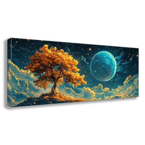 Diamond Painting XXL 75x30 cm Baum Diamant Painting Bilder Mond Diamond Art DIY Vollbohrer Diamant Malerei Basteln Mädchen 10 Jahre, Strass Stickerei Mosaikherstellung für Zimmer Deko Geschenke S0-380 Diamond Painting XXL 75x30 cm Baum Diamant Painting Bilder Mond Diamond Art DIY Vollbohrer Diamant Malerei Basteln Mädchen 10 Jahre, Strass Stickerei Mosaikherstellung für Zimmer Deko Geschenke S0-380 von Shueayin