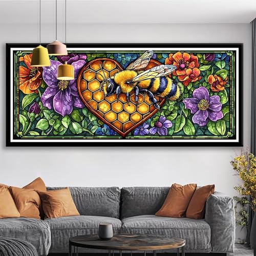 Diamond Painting XXL 75x30 cm Blume Diamant Painting Bilder Biene Diamond Art 5D DIY Vollbohrer Diamant Malerei Basteln Mädchen 10 Jahre, Strass Stickerei Mosaikherstellung für Zimmer Deko S0-78 Diamond Painting XXL 75x30 cm Blume Diamant Painting Bilder Biene Diamond Art 5D DIY Vollbohrer Diamant Malerei Basteln Mädchen 10 Jahre, Strass Stickerei Mosaikherstellung für Zimmer Deko S0-78 von Shueayin