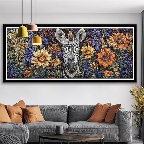 Diamond Painting XXL 75x30 cm Tier Diamant Painting Bilder Blume Diamond Art 5D DIY Vollbohrer Diamant Malerei Basteln Mädchen 10 Jahre, Strass Stickerei Mosaikherstellung für Zimmer Deko S0-598 von Shueayin
