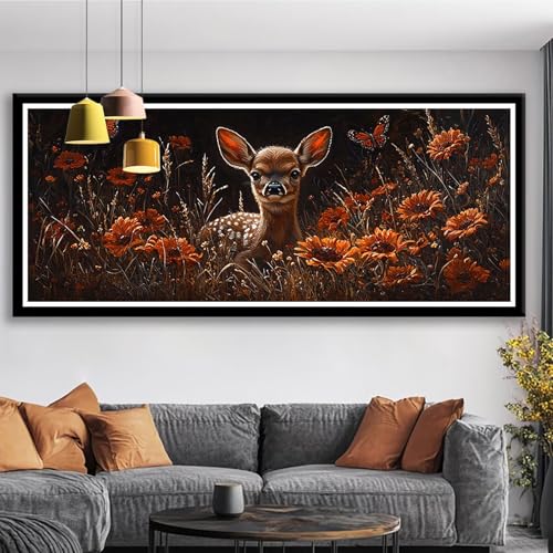 Diamond Painting XXL 75x30 cm Tier Diamant Painting Bilder Reh Diamond Art DIY Vollbohrer Diamant Malerei Basteln Mädchen 10 Jahre, Strass Stickerei Mosaikherstellung für Zimmer Deko Geschenke S0-358 Diamond Painting XXL 75x30 cm Tier Diamant Painting Bilder Reh Diamond Art DIY Vollbohrer Diamant Malerei Basteln Mädchen 10 Jahre, Strass Stickerei Mosaikherstellung für Zimmer Deko Geschenke S0-358 von Shueayin