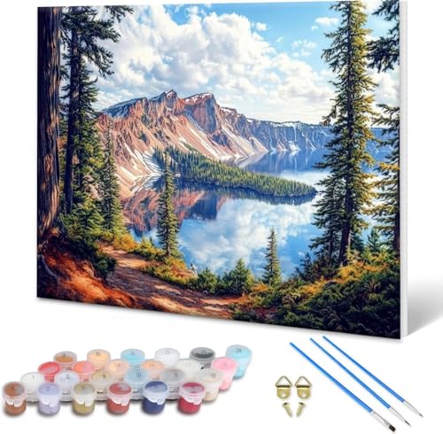 Malen nach Zahlen Erwachsene Berg, Paint by Numbers Bastelset Erwachsene, Malen nach Zahlen Landschaft, DIY Handgemalt Ölgemälde Leinwand Set für Deko Wohnzimmer,Geschenke für Frauen 30x20 cm K-6 Malen nach Zahlen Erwachsene Berg, Paint by Numbers Bastelset Erwachsene, Malen nach Zahlen Landschaft, DIY Handgemalt Ölgemälde Leinwand Set für Deko Wohnzimmer,Geschenke für Frauen 30x20 cm K-6 von Shueayin