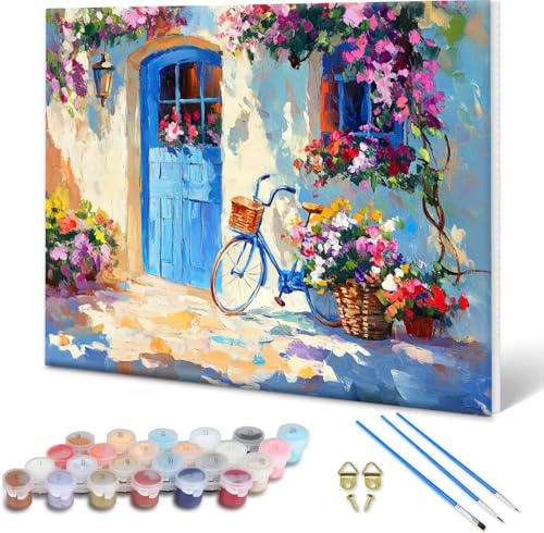 Malen nach Zahlen Erwachsene Blume, Paint by Numbers Bastelset Erwachsene, Malen nach Zahlen Fahrrad, DIY Handgemalt Ölgemälde Leinwand Set für Deko Wohnzimmer,Geschenke für Frauen 60x45 cm R-6 Malen nach Zahlen Erwachsene Blume, Paint by Numbers Bastelset Erwachsene, Malen nach Zahlen Fahrrad, DIY Handgemalt Ölgemälde Leinwand Set für Deko Wohnzimmer,Geschenke für Frauen 60x45 cm R-6 von Shueayin