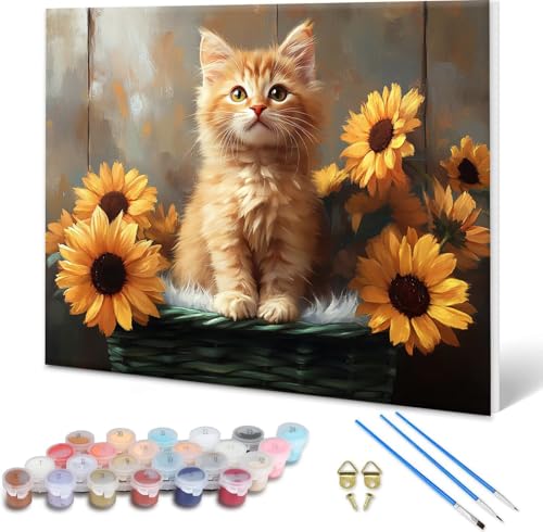 Malen nach Zahlen Erwachsene Blume, Paint by Numbers Bastelset Erwachsene, Malen nach Zahlen Katze, DIY Handgemalt Ölgemälde Leinwand Set für Deko Wohnzimmer Geschenke, Ohne Rahmen 80x60 cm W-8 Malen nach Zahlen Erwachsene Blume, Paint by Numbers Bastelset Erwachsene, Malen nach Zahlen Katze, DIY Handgemalt Ölgemälde Leinwand Set für Deko Wohnzimmer Geschenke, Ohne Rahmen 80x60 cm W-8 von Shueayin