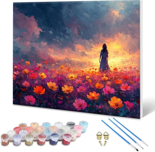 Malen nach Zahlen Erwachsene Blume, Paint by Numbers Bastelset Erwachsene, Malen nach Zahlen Landschaft, DIY Handgemalt Ölgemälde Leinwand Set für Deko Wohnzimmer,Geschenke für Frauen 90x70 cm A-5 Malen nach Zahlen Erwachsene Blume, Paint by Numbers Bastelset Erwachsene, Malen nach Zahlen Landschaft, DIY Handgemalt Ölgemälde Leinwand Set für Deko Wohnzimmer,Geschenke für Frauen 90x70 cm A-5 von Shueayin