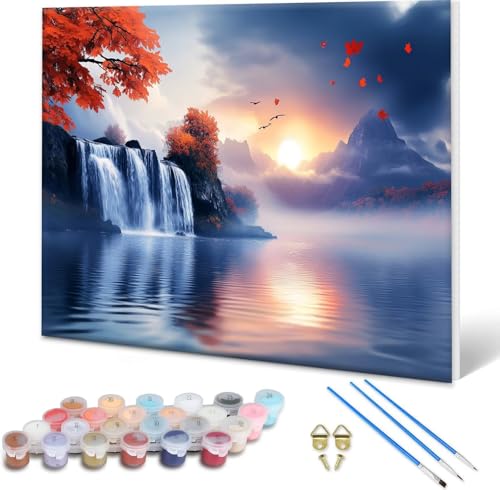 Malen nach Zahlen Erwachsene Fallen, Paint by Numbers Bastelset Erwachsene, Malen nach Zahlen Landschaft, DIY Handgemalt Ölgemälde Leinwand Set für Deko Wohnzimmer,Geschenke für Frauen 60x45 cm Y-4 Malen nach Zahlen Erwachsene Fallen, Paint by Numbers Bastelset Erwachsene, Malen nach Zahlen Landschaft, DIY Handgemalt Ölgemälde Leinwand Set für Deko Wohnzimmer,Geschenke für Frauen 60x45 cm Y-4 von Shueayin