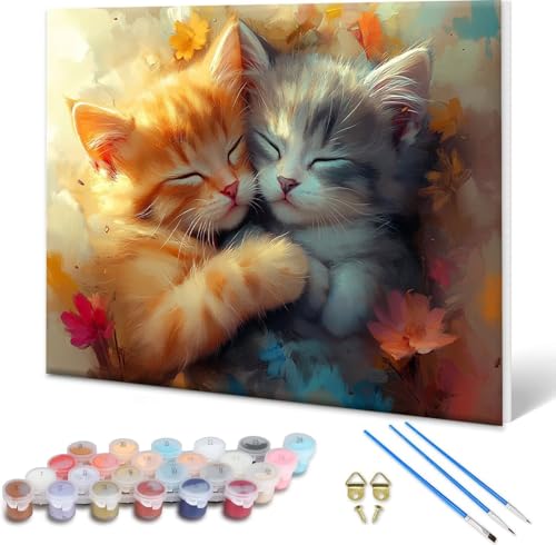 Malen nach Zahlen Erwachsene Katze, Paint by Numbers Bastelset Erwachsene, Malen nach Zahlen Tier, DIY Handgemalt Ölgemälde Set für Deko Wohnzimmer, Geschenke für Frauen, Ohne Rahmen 40x30 cm L-1 Malen nach Zahlen Erwachsene Katze, Paint by Numbers Bastelset Erwachsene, Malen nach Zahlen Tier, DIY Handgemalt Ölgemälde Set für Deko Wohnzimmer, Geschenke für Frauen, Ohne Rahmen 40x30 cm L-1 von Shueayin