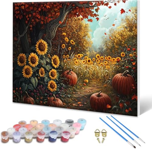 Malen nach Zahlen Erwachsene Landschaft, Paint by Numbers Bastelset Erwachsene, Malen nach Zahlen Blume, DIY Handgemalt Ölgemälde Leinwand Set für Deko Wohnzimmer,Geschenke für Frauen 30x20 cm F-6 Malen nach Zahlen Erwachsene Landschaft, Paint by Numbers Bastelset Erwachsene, Malen nach Zahlen Blume, DIY Handgemalt Ölgemälde Leinwand Set für Deko Wohnzimmer,Geschenke für Frauen 30x20 cm F-6 von Shueayin