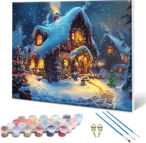 Malen nach Zahlen Erwachsene Schneeszene, Paint by Numbers Bastelset Erwachsene, Malen nach Zahlen Winter, DIY Handgemalt Ölgemälde Leinwand Set für Deko Wohnzimmer,Geschenke für Frauen 90x70 cm R-6 Malen nach Zahlen Erwachsene Schneeszene, Paint by Numbers Bastelset Erwachsene, Malen nach Zahlen Winter, DIY Handgemalt Ölgemälde Leinwand Set für Deko Wohnzimmer,Geschenke für Frauen 90x70 cm R-6 von Shueayin
