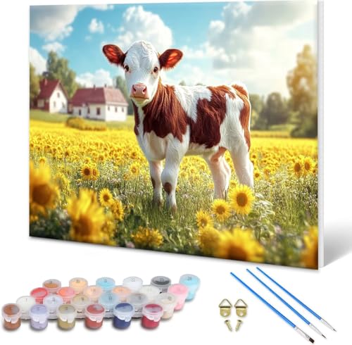 Malen nach Zahlen Erwachsene Tier, Paint by Numbers Bastelset Erwachsene, Malen nach Zahlen Ochse, DIY Handgemalt Ölgemälde Set für Deko Wohnzimmer, Geschenke für Frauen, Ohne Rahmen 60x45 cm H-8 Malen nach Zahlen Erwachsene Tier, Paint by Numbers Bastelset Erwachsene, Malen nach Zahlen Ochse, DIY Handgemalt Ölgemälde Set für Deko Wohnzimmer, Geschenke für Frauen, Ohne Rahmen 60x45 cm H-8 von Shueayin