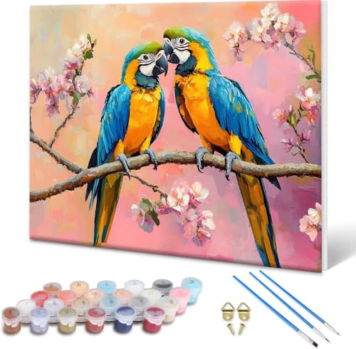 Malen nach Zahlen Erwachsene Tier, Paint by Numbers Bastelset Erwachsene, Malen nach Zahlen Papagei, DIY Handgemalt Ölgemälde Leinwand Set für Deko Wohnzimmer Geschenke, Ohne Rahmen 90x70 cm N-0 Malen nach Zahlen Erwachsene Tier, Paint by Numbers Bastelset Erwachsene, Malen nach Zahlen Papagei, DIY Handgemalt Ölgemälde Leinwand Set für Deko Wohnzimmer Geschenke, Ohne Rahmen 90x70 cm N-0 von Shueayin