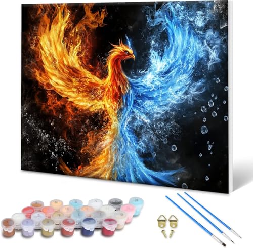Malen nach Zahlen Erwachsene Tier, Paint by Numbers Bastelset Erwachsene, Malen nach Zahlen Phönix, DIY Handgemalt Ölgemälde Leinwand Set für Deko Wohnzimmer Geschenke, Ohne Rahmen 50x40 cm X-8 Malen nach Zahlen Erwachsene Tier, Paint by Numbers Bastelset Erwachsene, Malen nach Zahlen Phönix, DIY Handgemalt Ölgemälde Leinwand Set für Deko Wohnzimmer Geschenke, Ohne Rahmen 50x40 cm X-8 von Shueayin