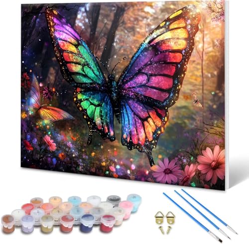 Malen nach Zahlen Erwachsene Tier, Paint by Numbers Bastelset Erwachsene, Malen nach Zahlen Schmetterling, DIY Handgemalt Ölgemälde Leinwand Set für Deko Wohnzimmer,Geschenke für Frauen 70x50 cm R-2 Malen nach Zahlen Erwachsene Tier, Paint by Numbers Bastelset Erwachsene, Malen nach Zahlen Schmetterling, DIY Handgemalt Ölgemälde Leinwand Set für Deko Wohnzimmer,Geschenke für Frauen 70x50 cm R-2 von Shueayin