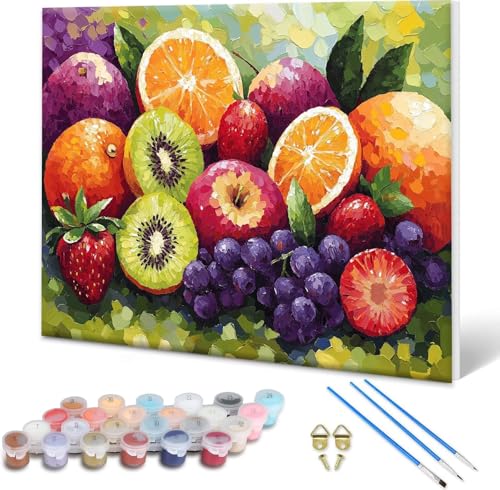 Malen nach Zahlen Farbe, Malen nach Zahlen Erwachsene Obst, Paint by Numbers Kreativ Set für Erwachsene, DIY Ölgemälde Leinwand Kunst Bastelset für Zimmer Deko Geschenke 80x60 cm, Rahmenlos R-7 Malen nach Zahlen Farbe, Malen nach Zahlen Erwachsene Obst, Paint by Numbers Kreativ Set für Erwachsene, DIY Ölgemälde Leinwand Kunst Bastelset für Zimmer Deko Geschenke 80x60 cm, Rahmenlos R-7 von Shueayin